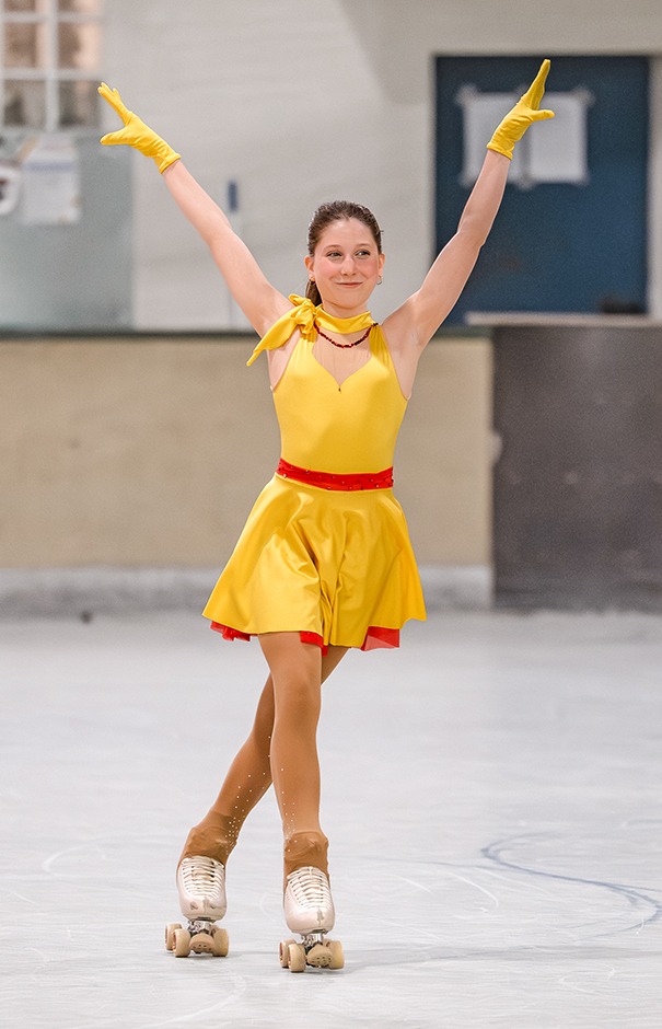 Mädchen mit Rollschuhen 4 Happy Roller Girl